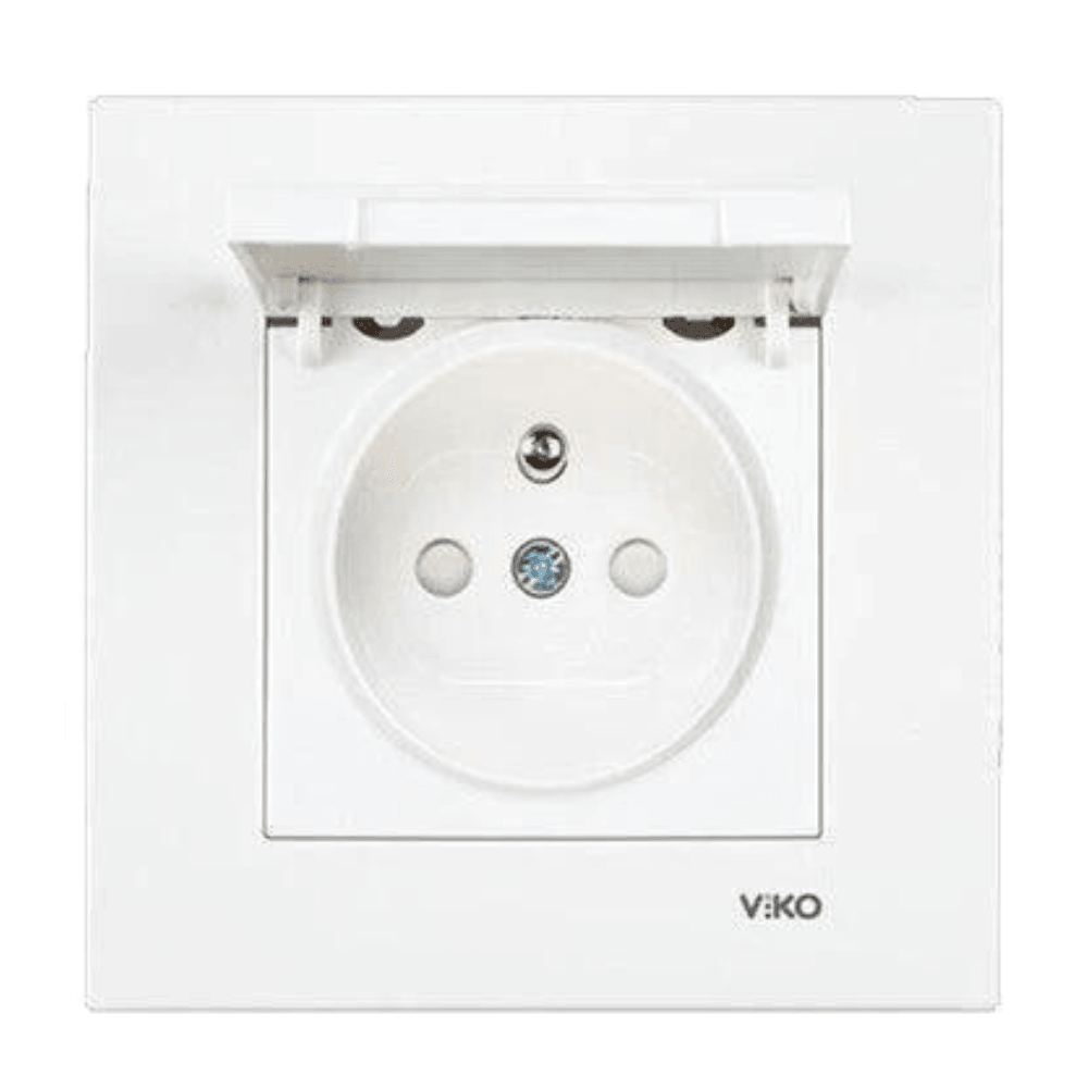 VİKO Karre Çocuk Korumalı Kapaklı Topraklı Priz - Panasonic