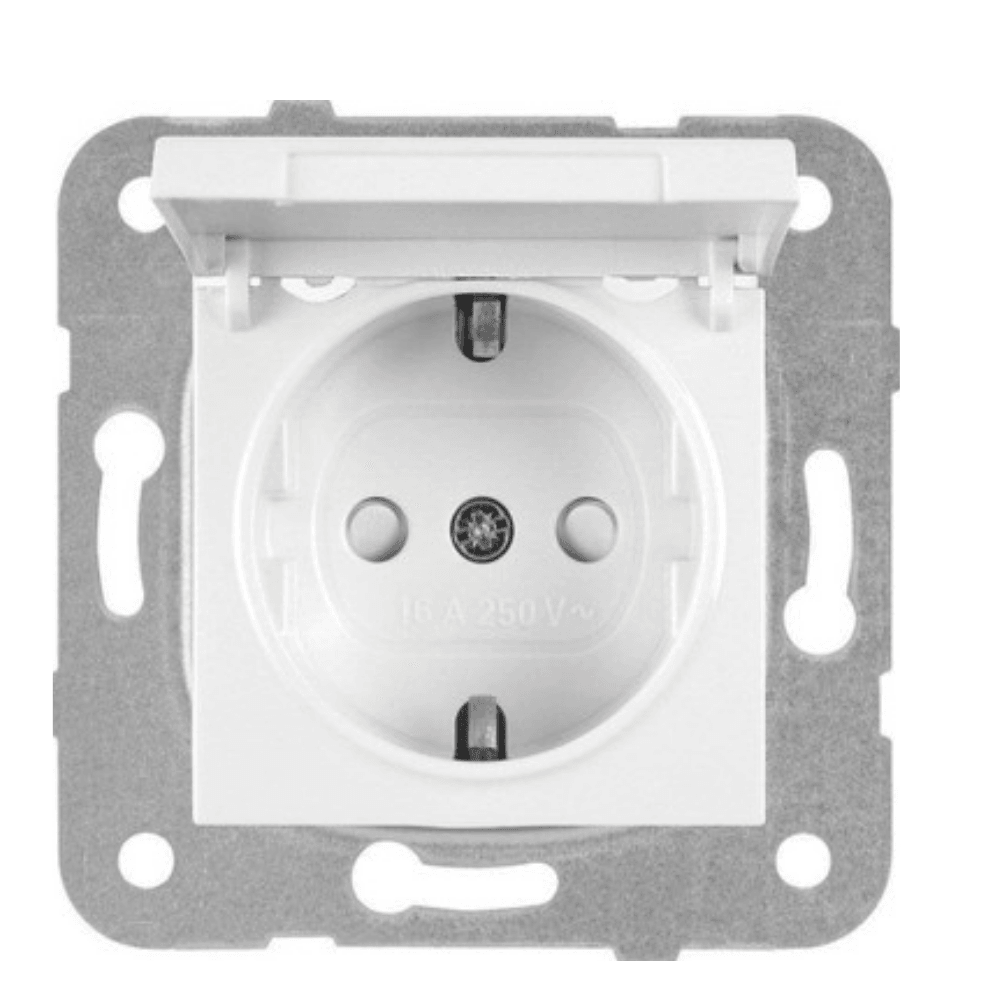 VİKO Karre Çocuk Korumalı Kapaklı Topraklı Priz - Panasonic