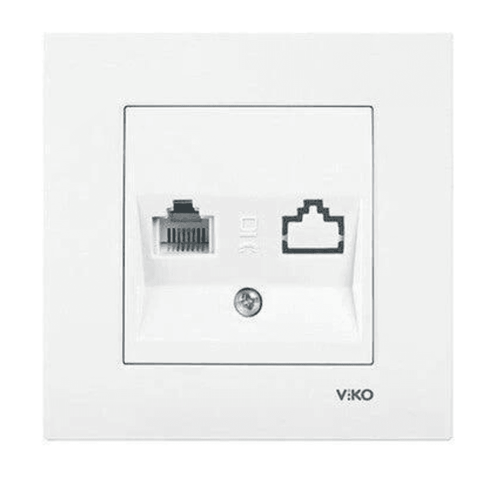 VİKO Karre Nümeris Telefon Prizi (RJ11) - Panasonic