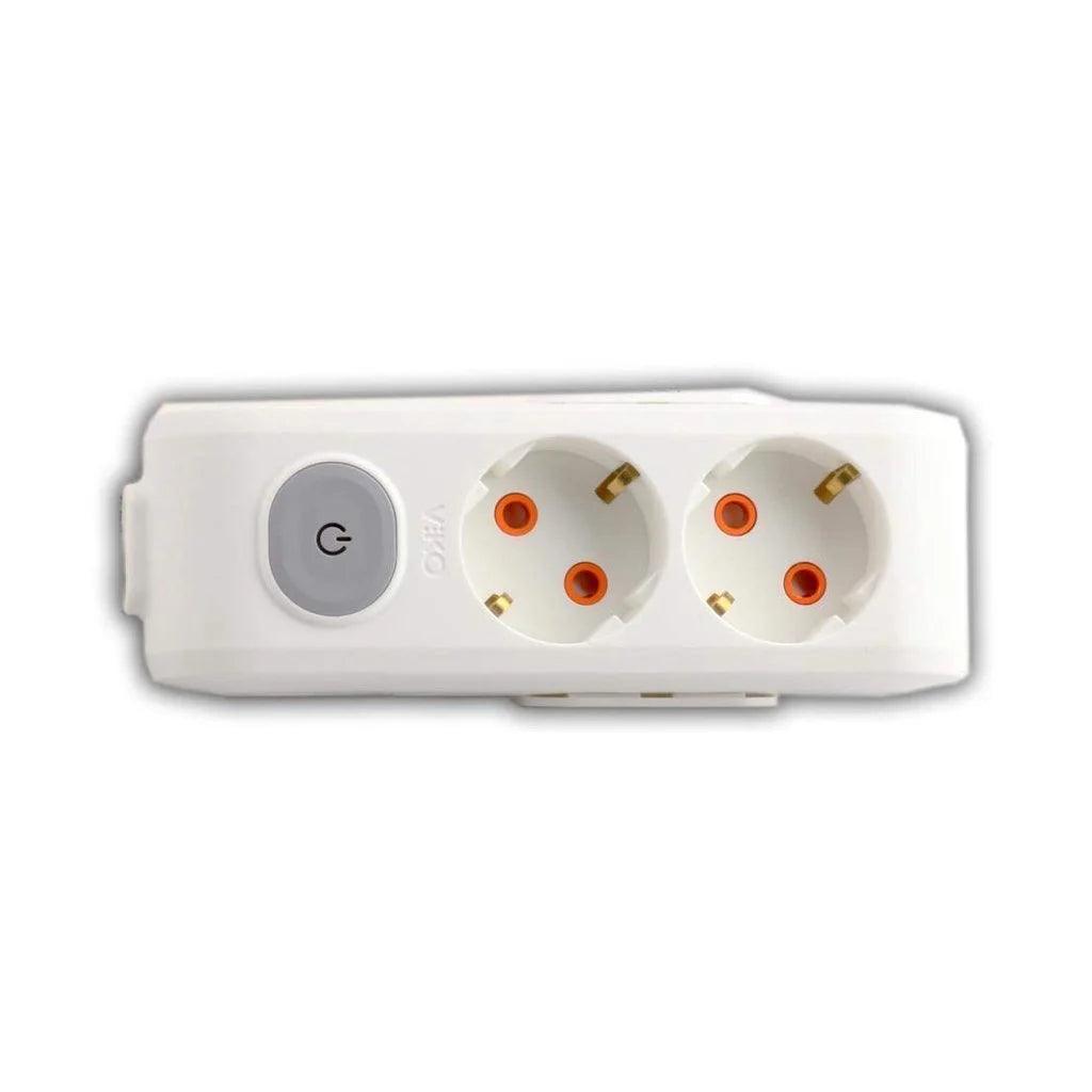 Viko Multi-Let İkili Anahtarlı Topraklı Çocuk Korumalı Klemensli Priz - Panasonic