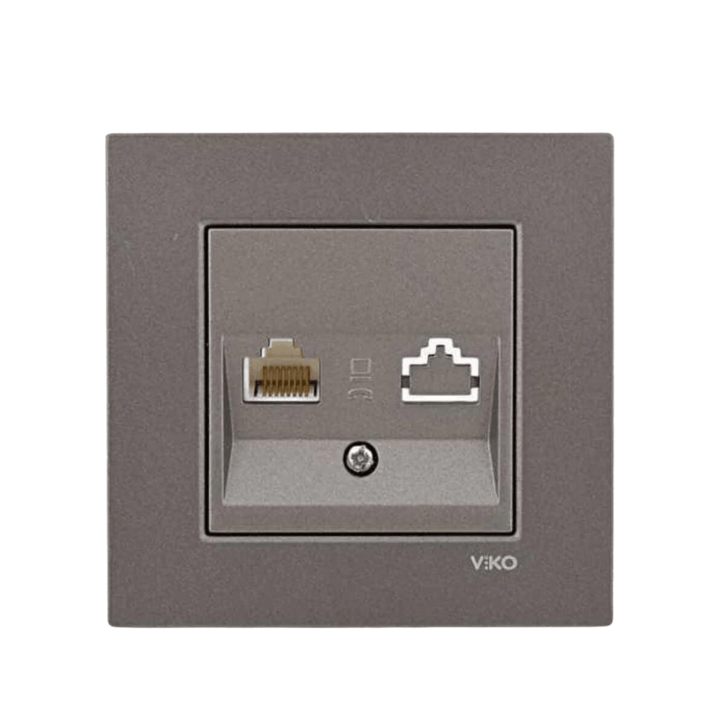 Viko-Novella Antrasit Cat3 Telefon Prizi - Panasonic