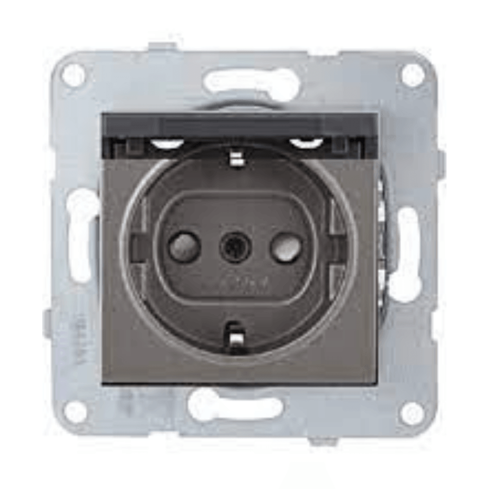 Viko Antrasit kapaklı Topraklı Priz - Panasonic