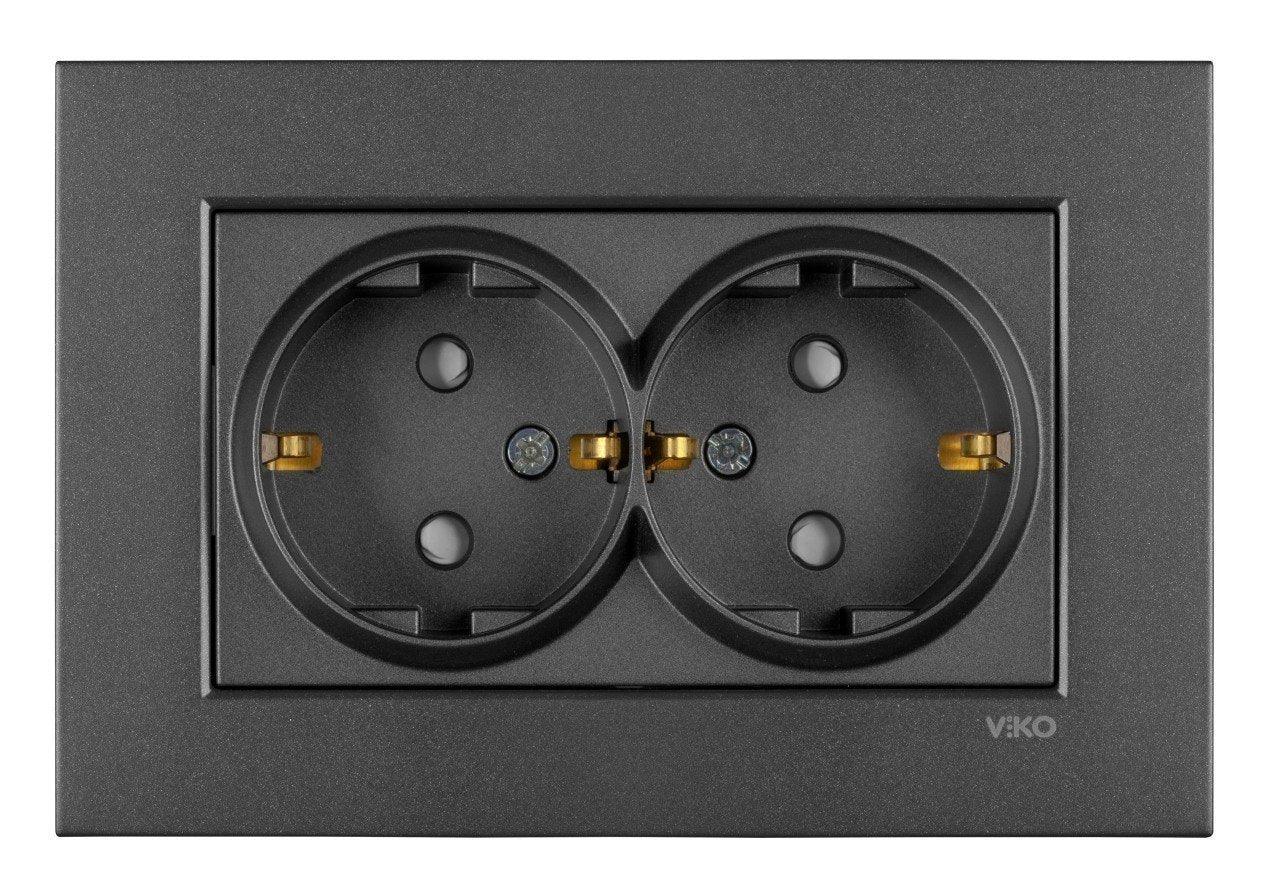 Viko Novella Füme İkili Topraklı Priz - Panasonic