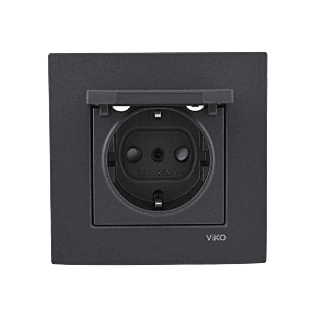 Viko-Novella Füme Kapaklı Topraklı Priz - Panasonic