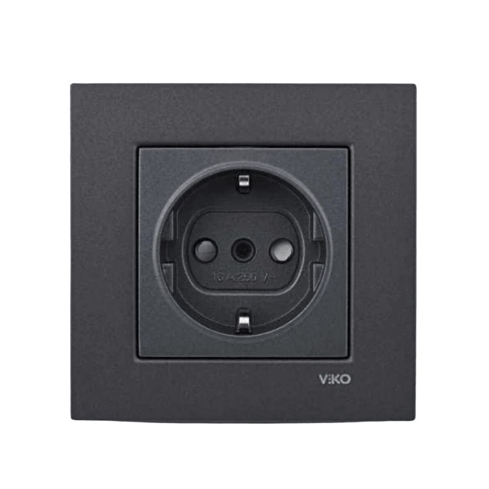 Viko-Novella Füme Topraklı Priz - Panasonic