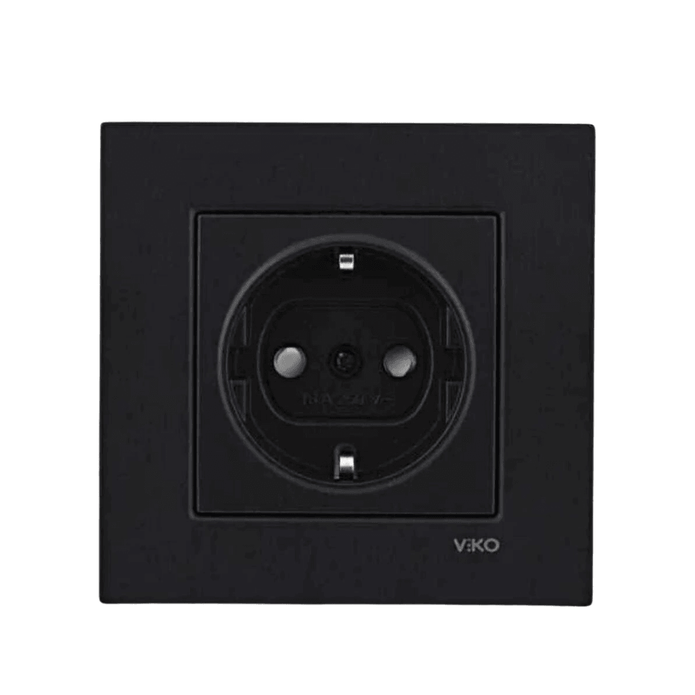 Viko-Novella Siyah Topraklı Priz - Panasonic