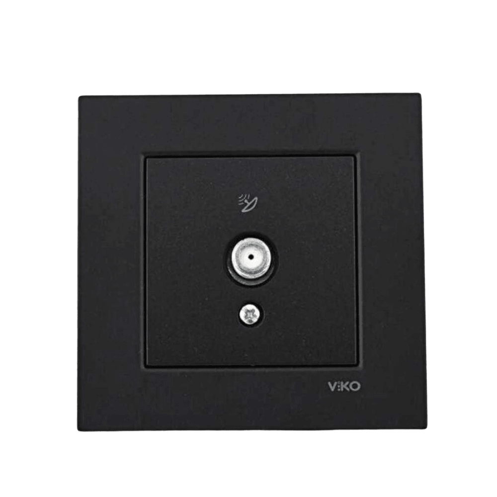 Viko-Novella Siyah Uydu Prizi F Konnektörlü Sonlu - Panasonic