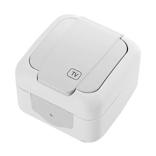 Viko Palmiye Sıva Üstü Sonlu TV Prizi Beyaz - Panasonic