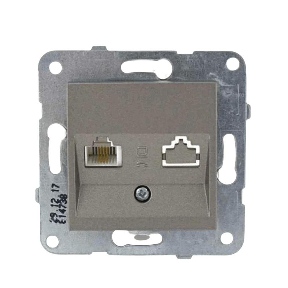 Viko Trenda Antrasit Cat3 Telefon Prizi - Panasonic