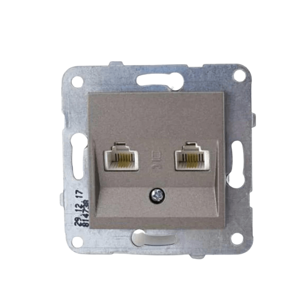 Viko Trenda Antrasit Cat6 İki Primeli Data Prizi - Panasonic