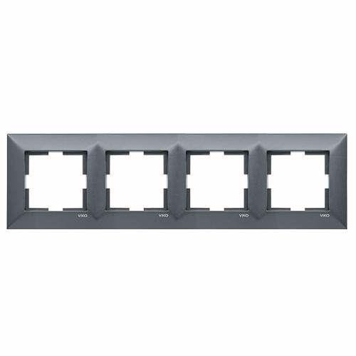 Viko 92190744 Trenda Füme Dörtlü Çerçeve - Panasonic