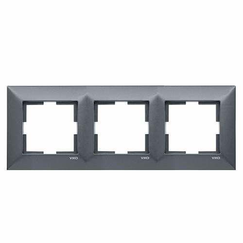 Viko 92190743 Trenda Füme Üçlü Çerçeve - Panasonic