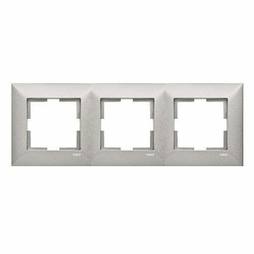 Viko 92190763 Trenda Metalik Beyaz Üçlü Çerçeve - Panasonic