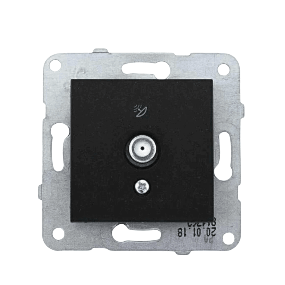 Viko-Trenda Siyah Uydu Prizi F Konnektörlü Geçişli - Panasonic