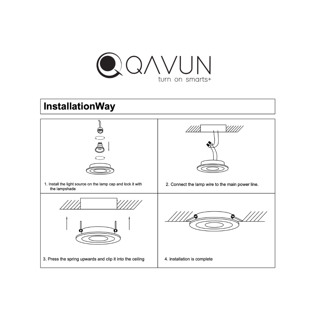 Qavun Holo Serisi Yuvarlak Beyaz Spot Light QV 11201-007