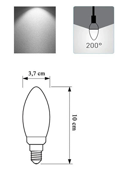 Panasonıc Led Lamba 4,9W/2700K 470Lm E14