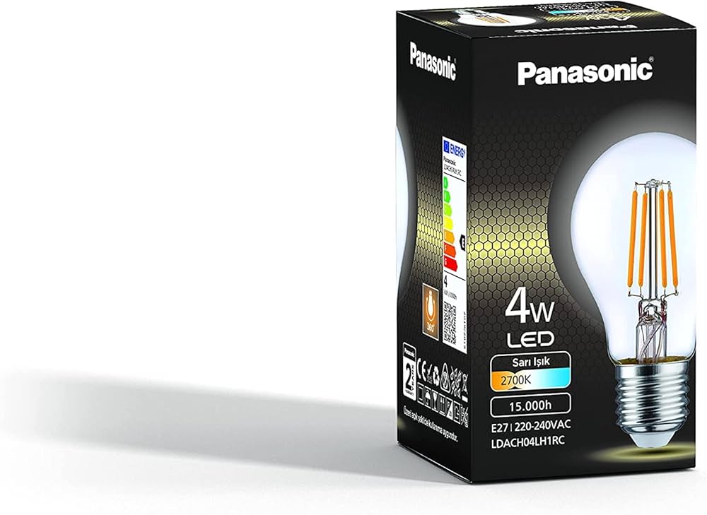 Panasonic 4 Watt A60 LED Rustik Ampul 2700K