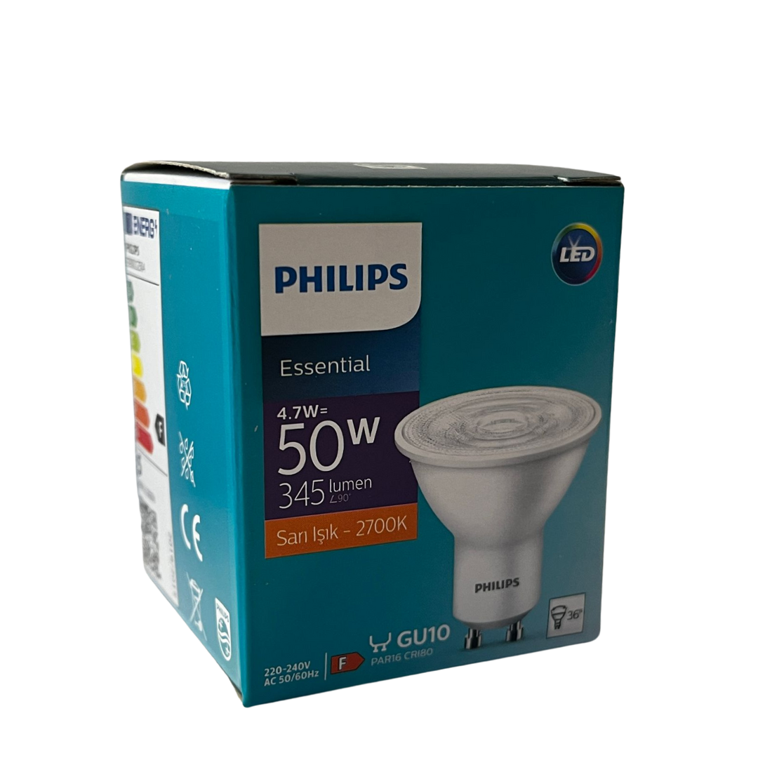 PHILIPS Essential LEDspot GU10 50W - 4.7W 2700K