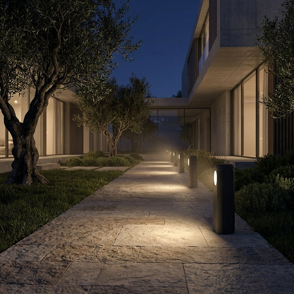 Qavun Stone Outdoor Bollard