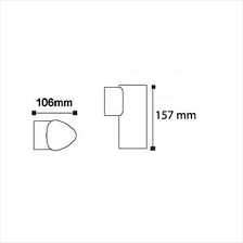 ACK AG40-00702 3000K Günışığı 5W Siyah Osram Sirius A Bahçe Duvar Apliği - Ack