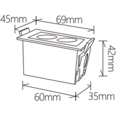 Jupiter Siyah 6 Watt 2'li Led Spot LS474 S