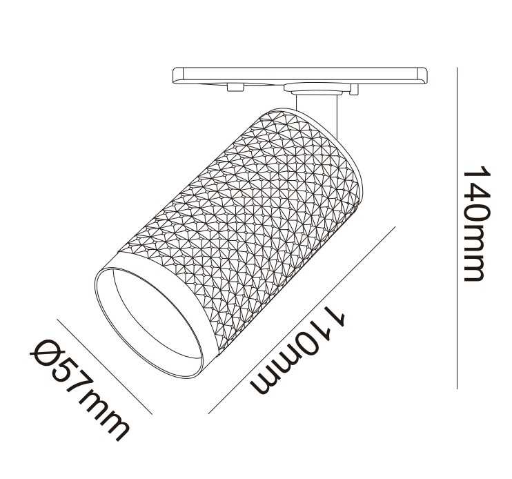 Jupiter Beyaz Monofaze Boş Ray Spot JR659 B