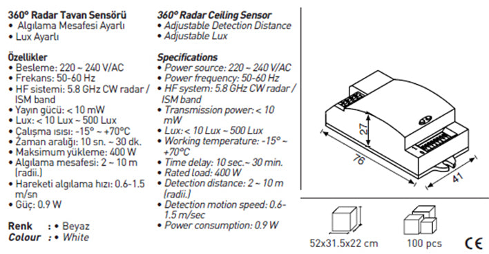 Jupiter Radar Sensör JS486