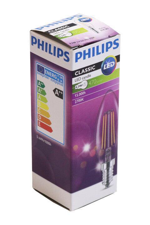PH CLA LEDCandle ND 4.3-40W B35 E14 827 CL - Philips