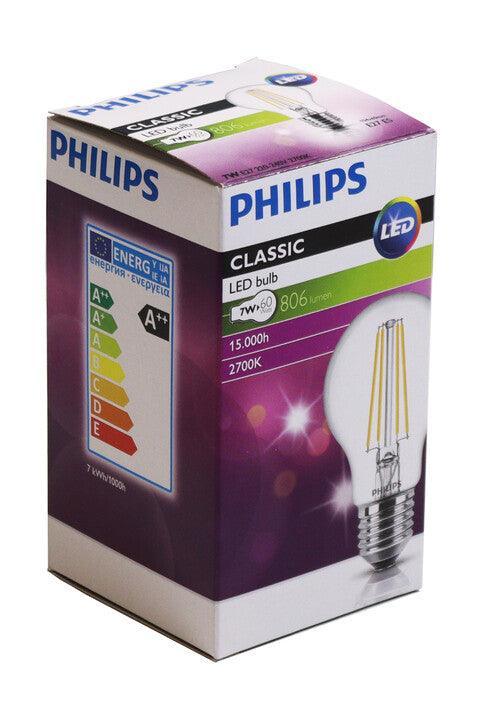 Phillips Classic LED Bulb Fila 7 W A60 E27 827 2700K - Philips