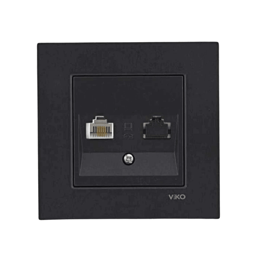 Interrupteur Poussoir Simple Viko Novella 92105503 - Noir - Neuf