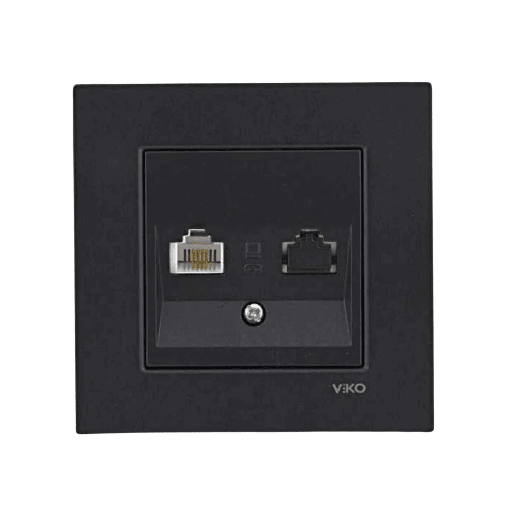 Viko-Novella Siyah Cat5E Data Prizi - Panasonic